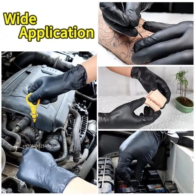 Disposable Latex Gloves Black Home Nitrile Gloves Durable Kitchen Cooking Tools Washing Car Gardening Cleaning Work Gloves