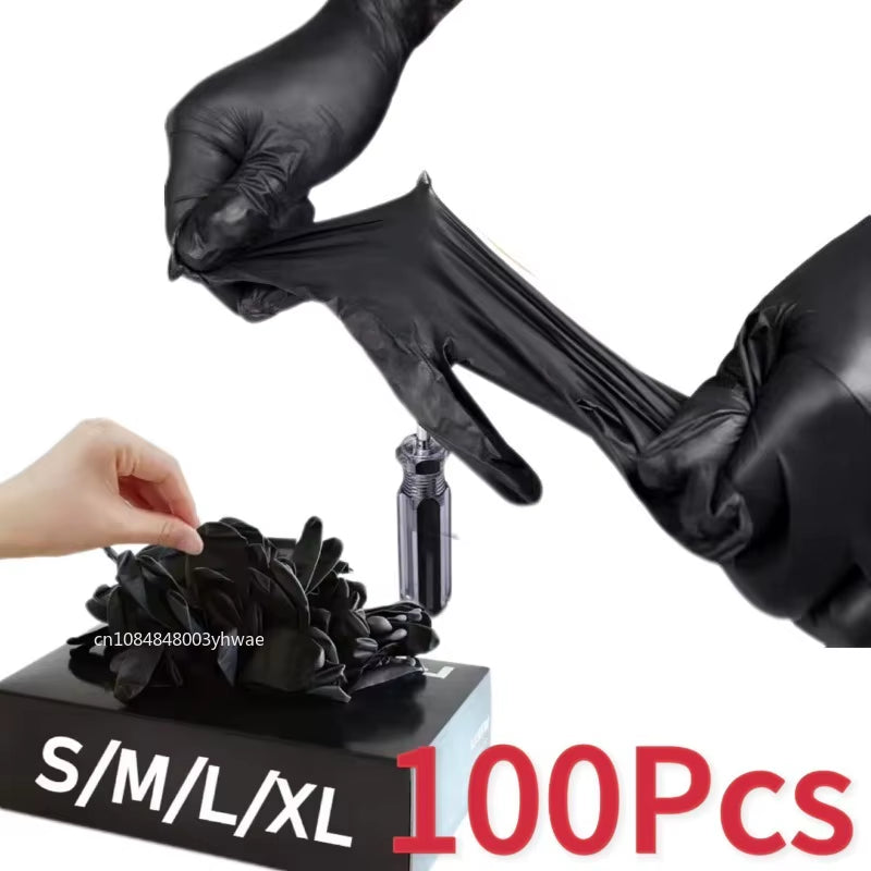 Disposable Latex Gloves Black Home Nitrile Gloves Durable Kitchen Cooking Tools Washing Car Gardening Cleaning Work Gloves