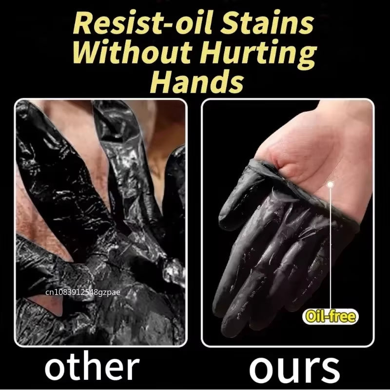 Disposable Latex Gloves Black Home Nitrile Gloves Durable Kitchen Cooking Tools Washing Car Gardening Cleaning Work Gloves