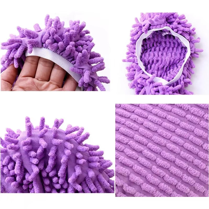 1PCS Multifunction Floor Dust Cleaning Slippers Shoes Cloth Lazy Mopping Shoes Home Floor Washable Cleaning Microfiber Cloth