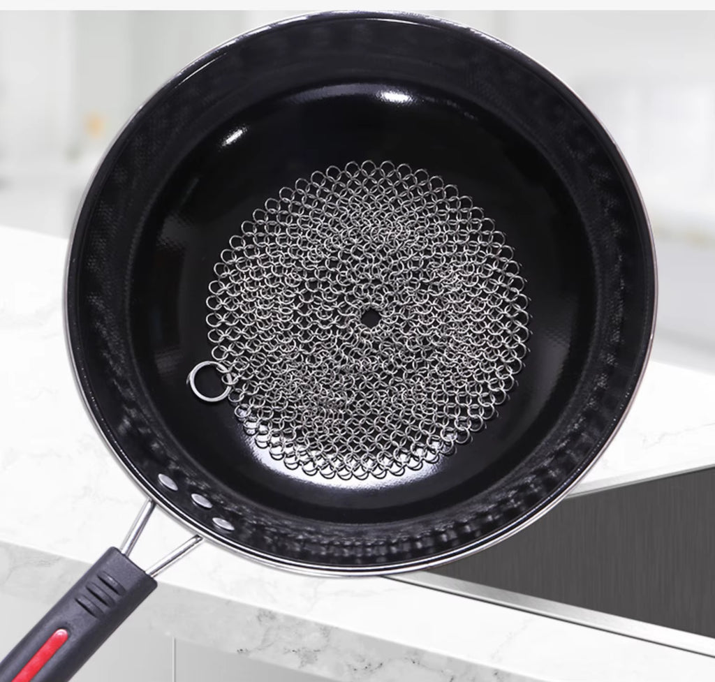 3 Size Kitchen Cleaning Stainless Steel Cleaner Scrubber Reusable Washing Net Rust Pot Remover Cleaning Tool for Home