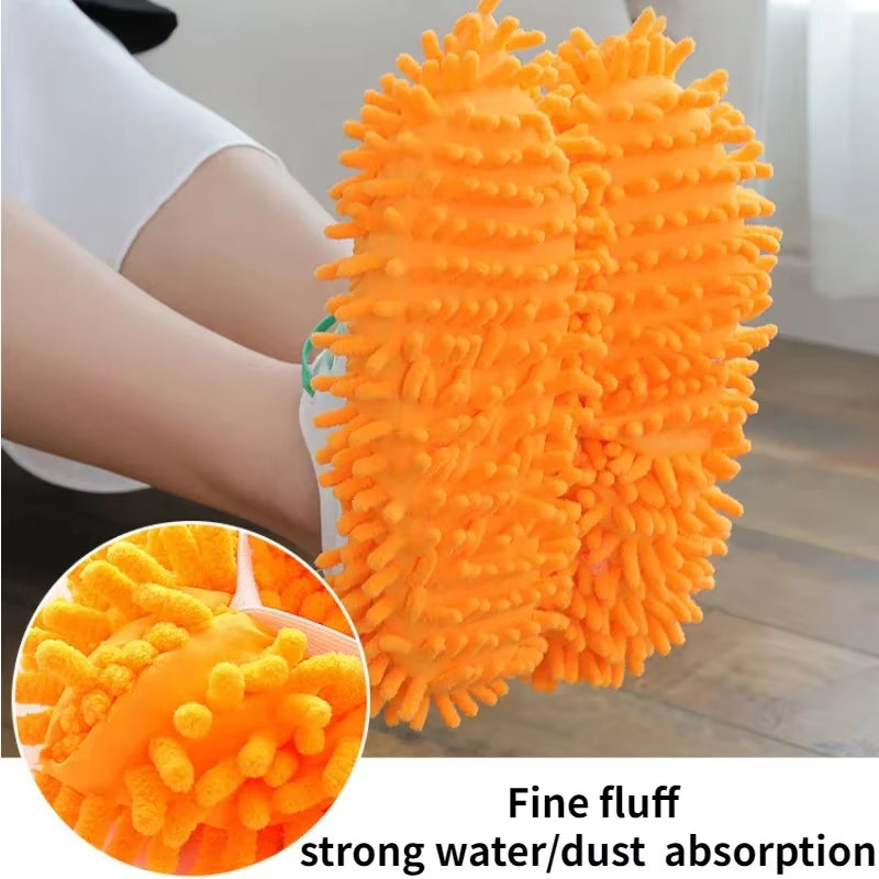 1PCS Multifunction Floor Dust Cleaning Slippers Shoes Cloth Lazy Mopping Shoes Home Floor Washable Cleaning Microfiber Cloth