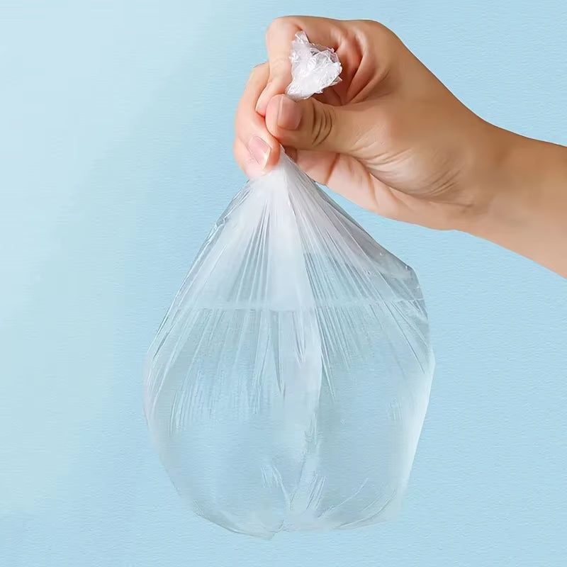 2-5 Rolls/Pack Disposable Small Trash Bags Transparent Garbage Bag Thick Portable Durable Cleaning Kitchen Dormitory Home Office