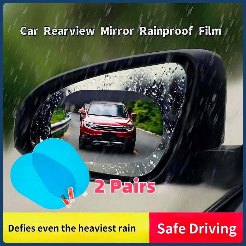 Car Rearview Mirror Protective Film Side Windows Sticker anti Fog Glare Rainproof Waterproof Auto Mirror Film Clear Nano Coatin
