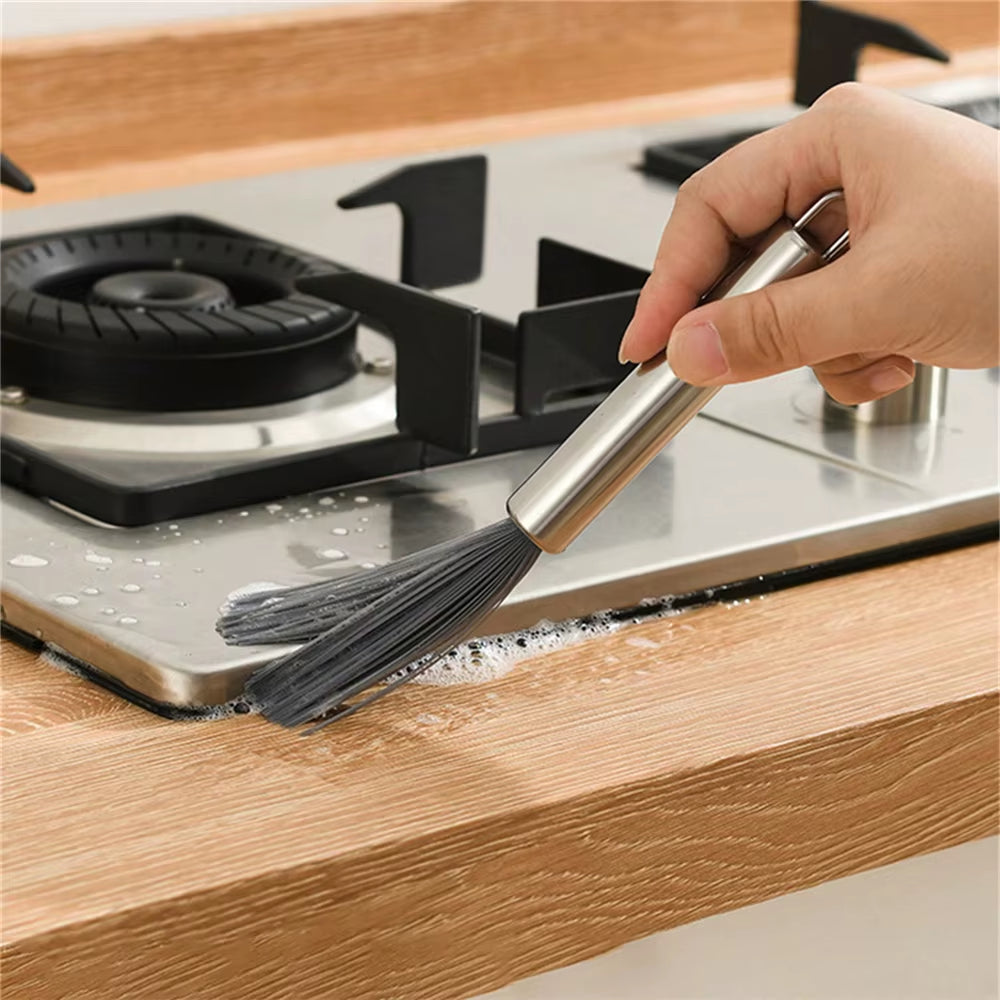 2Pcs Multi-Functional Cleaning Brush Steel Handle Household Cleaning Brush Home Cleaning Helper