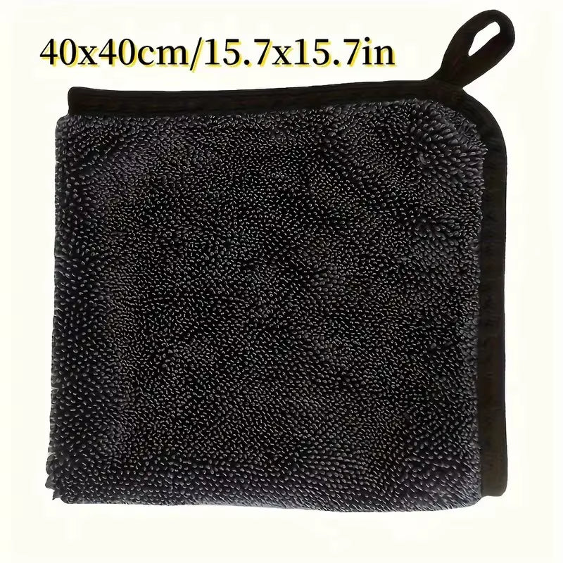 1Pc Ultra-Absorbent Microfiber Cleaning Cloth - Soft, Durable & Quick-Dry Towel for Cars, Home, and Bathroom Use