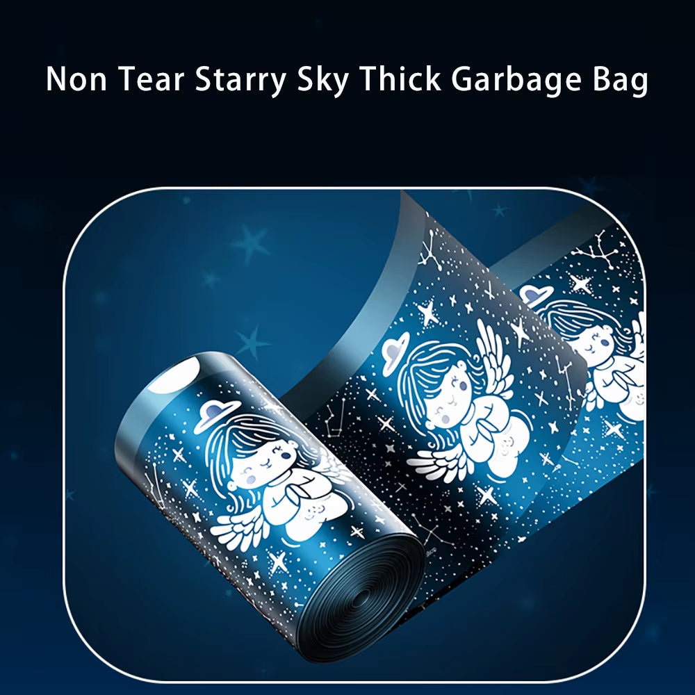 Non Tear Drawstring Garbage Bag for Household Use, Handheld, Thickened with Rope, Kitchen Bucket, Pocket Cleaning