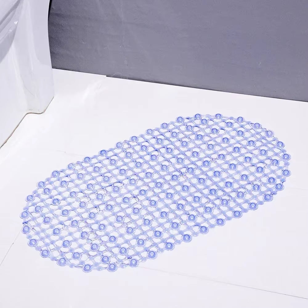 PVC Anti-Slip Bath Mat with Suction Cup Soft Shower Mat Massage Anti-Slip Bath Home Bathroom Accessories