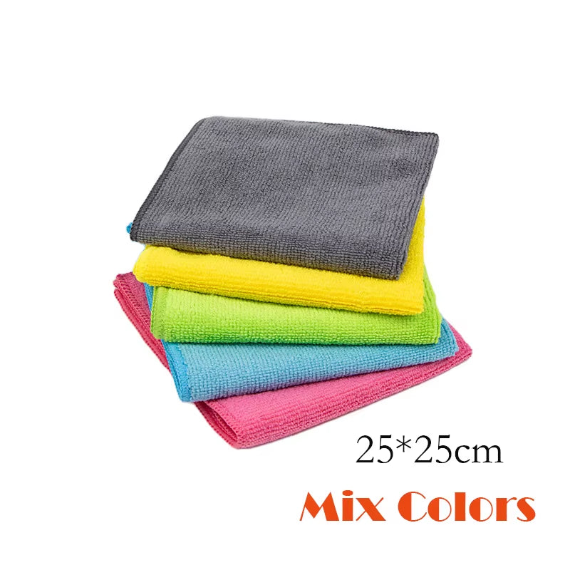 Microfiber Cleaning Cloth Multi-Purpose Kitchen Dish Cloth Scouring Pad for Car and Home Cleaning Reusable Dishwashing Wipes