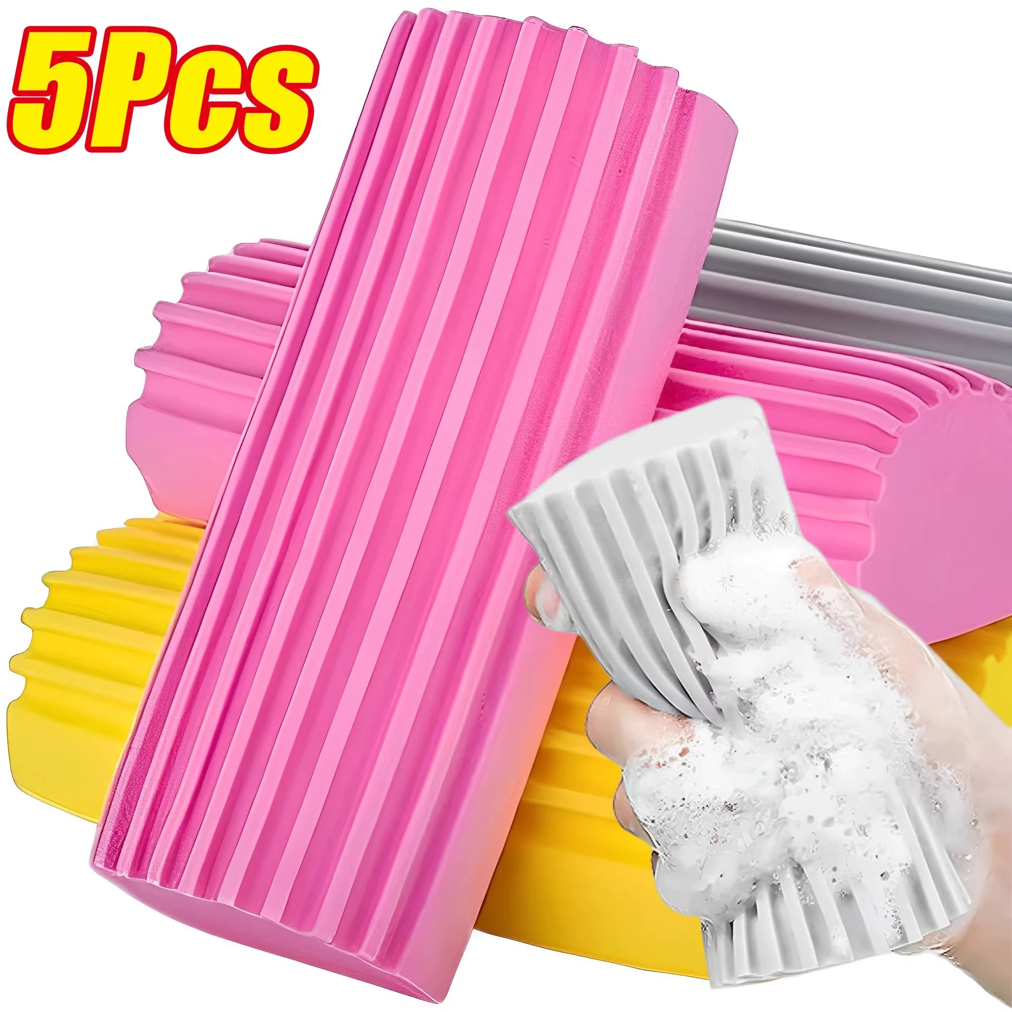 Damp Clean Duster Sponge Dusting Wet Duster Powder Cleaning Sponge Dust Removal Dusters for Home Car Kitchen Bathroom Scrub