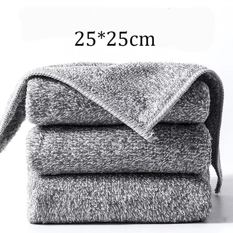 Microfiber Cleaning Cloth Multi-Purpose Kitchen Dish Cloth Scouring Pad for Car and Home Cleaning Reusable Dishwashing Wipes