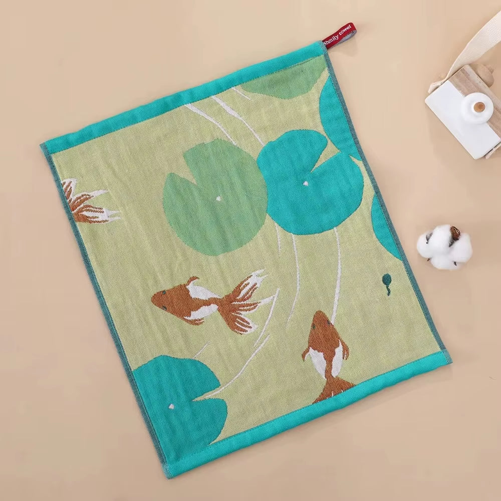 34X40Cm Large Hand Towel 4 Layer Cotton Gauze Pure Cotton Dish Cloth Quick Dry Tea Towel Home Restaurant Kitchen Towel