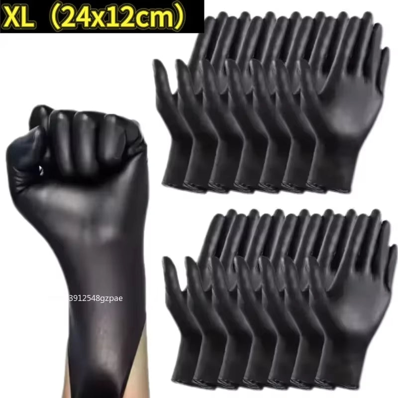 Disposable Latex Gloves Black Home Nitrile Gloves Durable Kitchen Cooking Tools Washing Car Gardening Cleaning Work Gloves