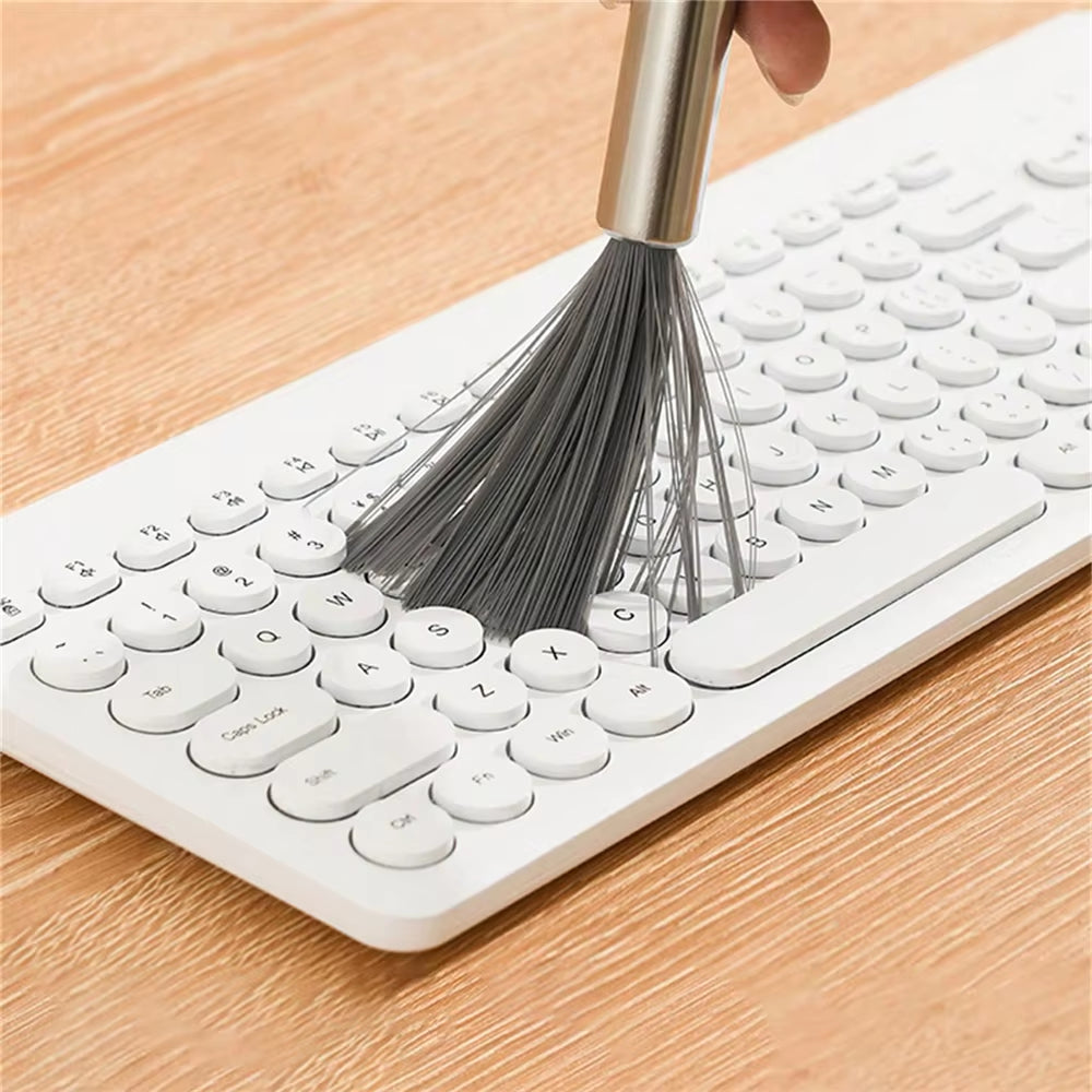 2Pcs Multi-Functional Cleaning Brush Steel Handle Household Cleaning Brush Home Cleaning Helper